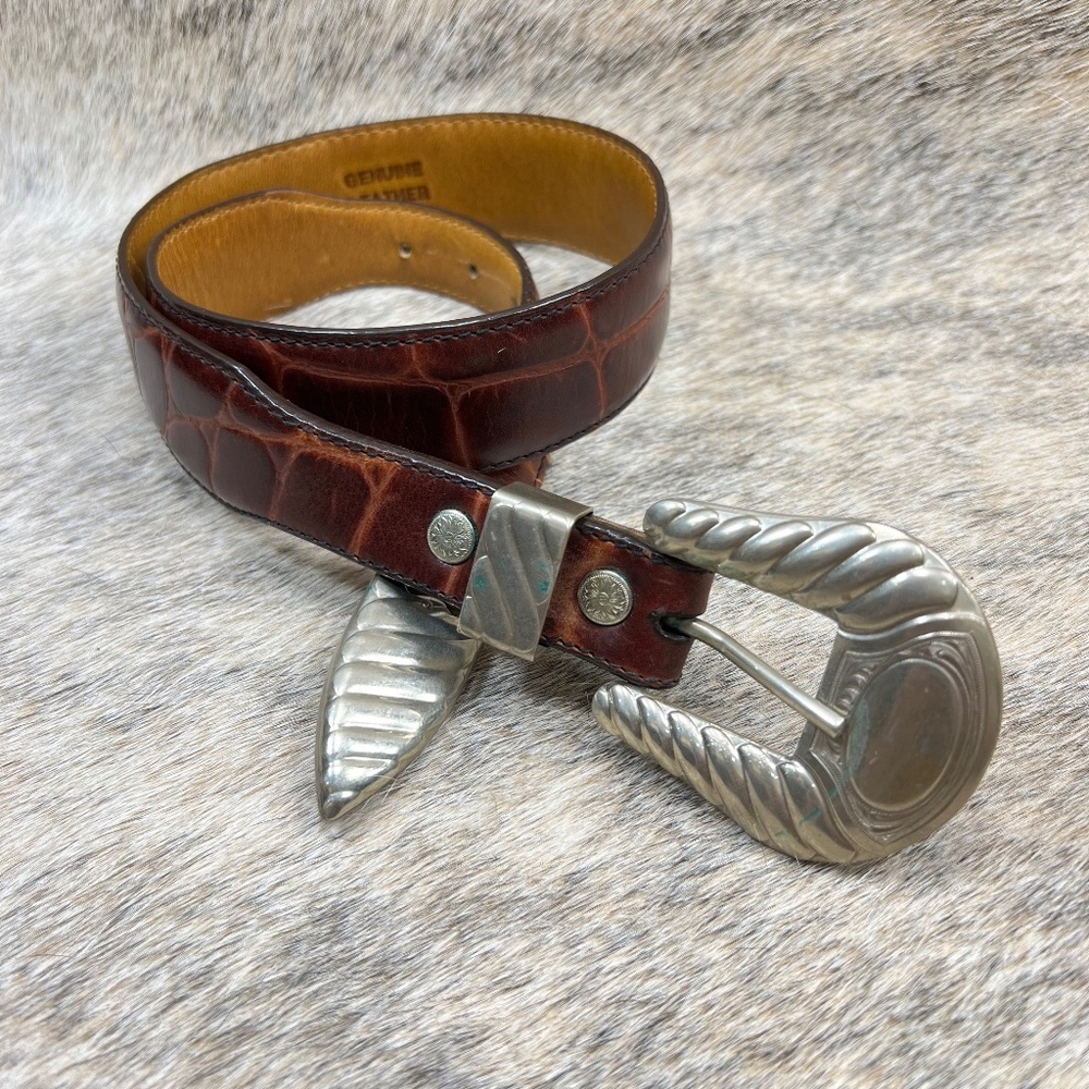 Al Beres Western Belt w/ Silver Buckle